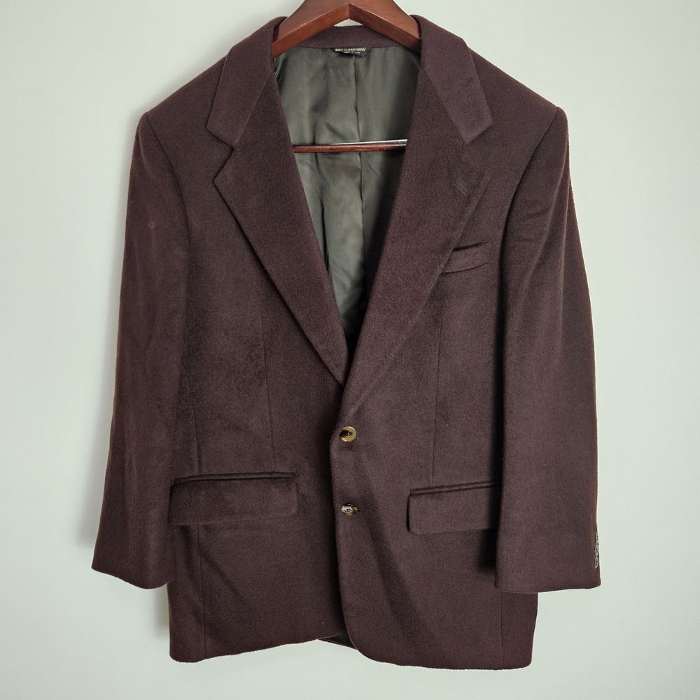 Bill Blass Mens Sz 39 Blazer 100% Cashmere Sport Coat Jacket USA UNION MADE VTG